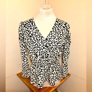 Who What Wear Faux Wrap Blouse